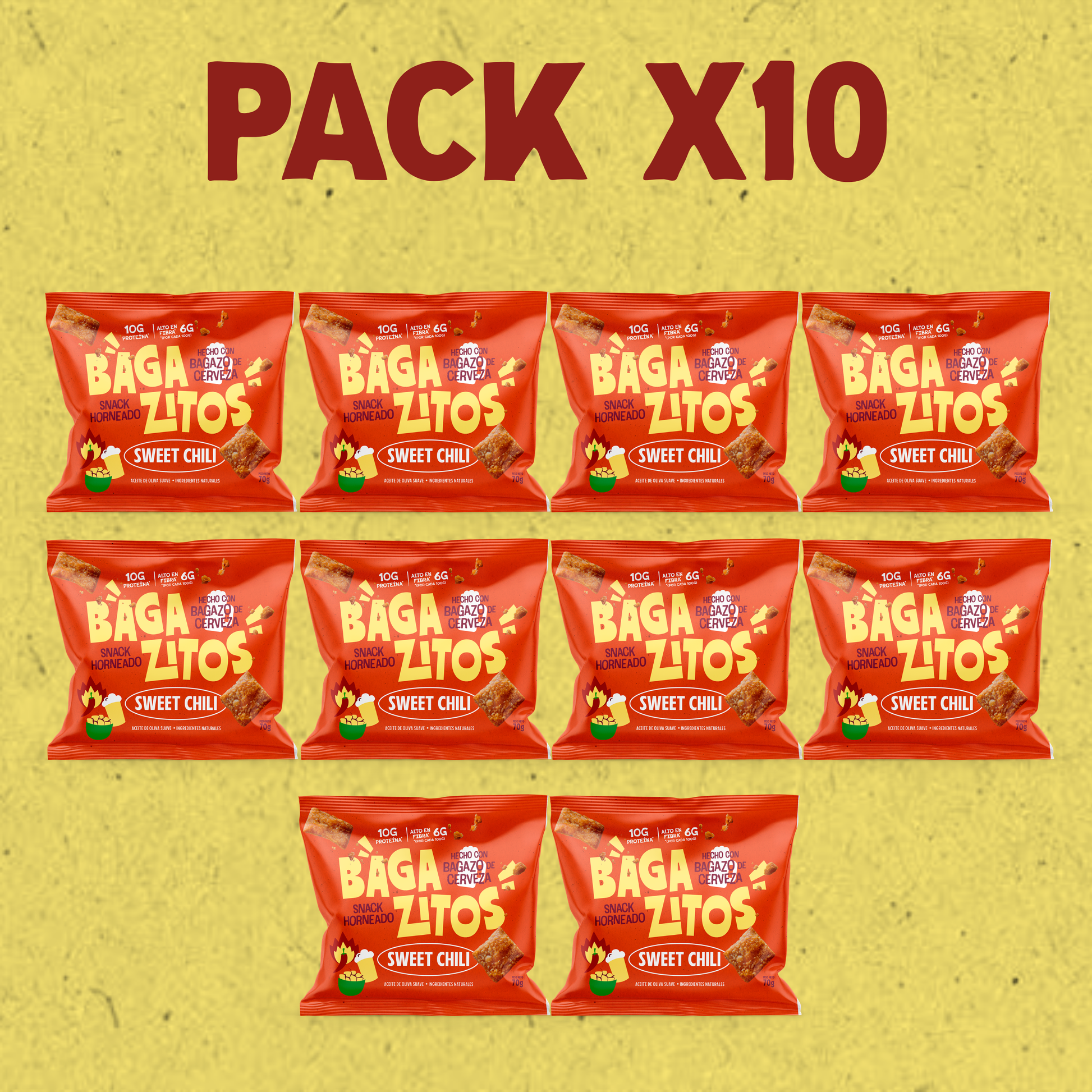 Bagazitos - Sweet Chili 70g - PACK 10